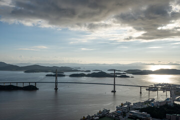 Obraz premium mokpo bridge and the coastline