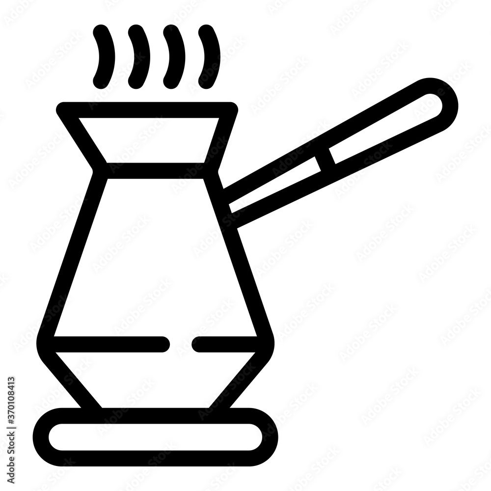 Poster coffe kettle icon. outline coffe kettle vector icon for web design isolated on white background