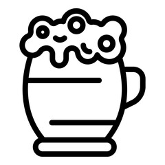 Alcohol addict icon. Outline alcohol addict vector icon for web design isolated on white background