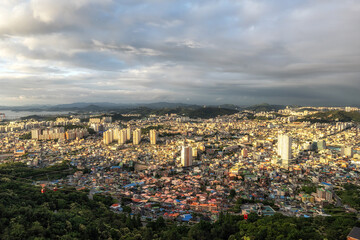 Fototapeta premium mokpo city sunset view