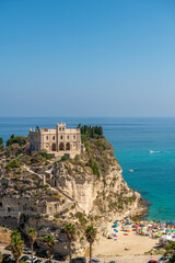 The south Italy, area Calabria, church of Tropea city - obrazy, fototapety, plakaty
