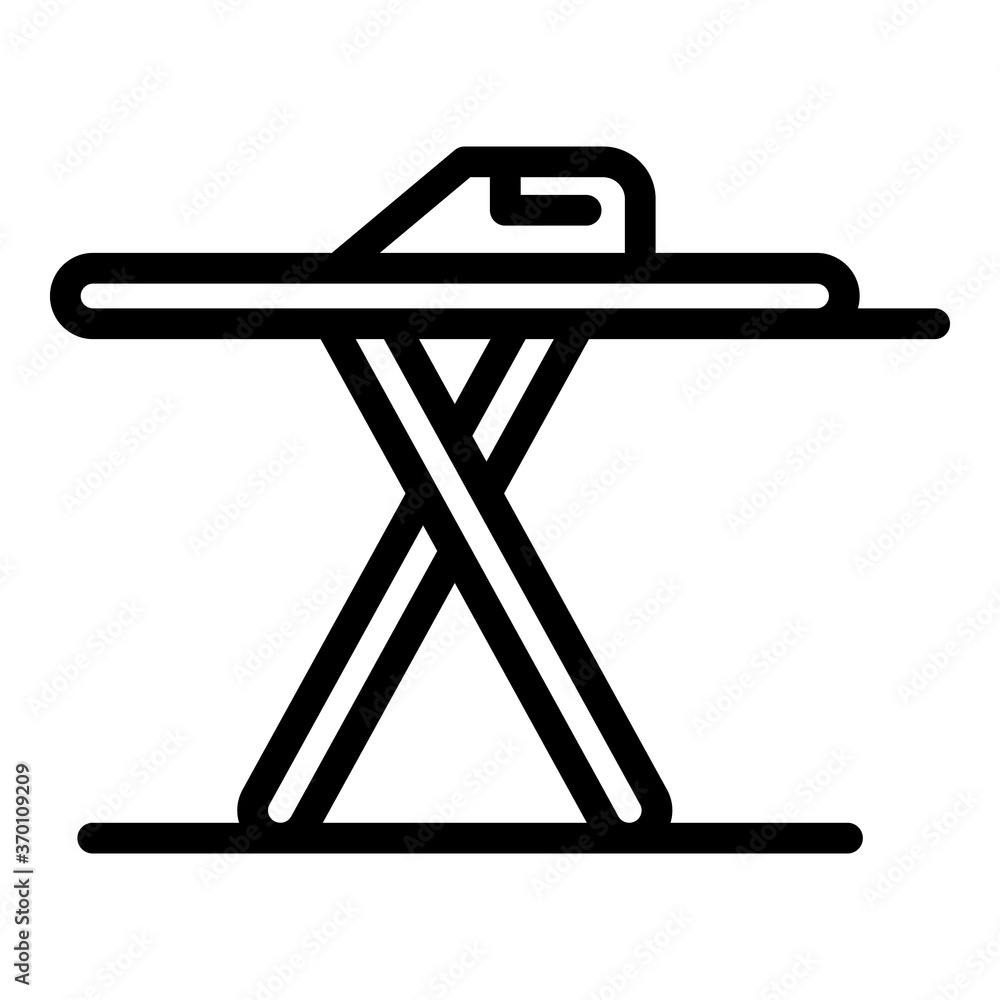 Poster ironing table icon. outline ironing table vector icon for web design isolated on white background