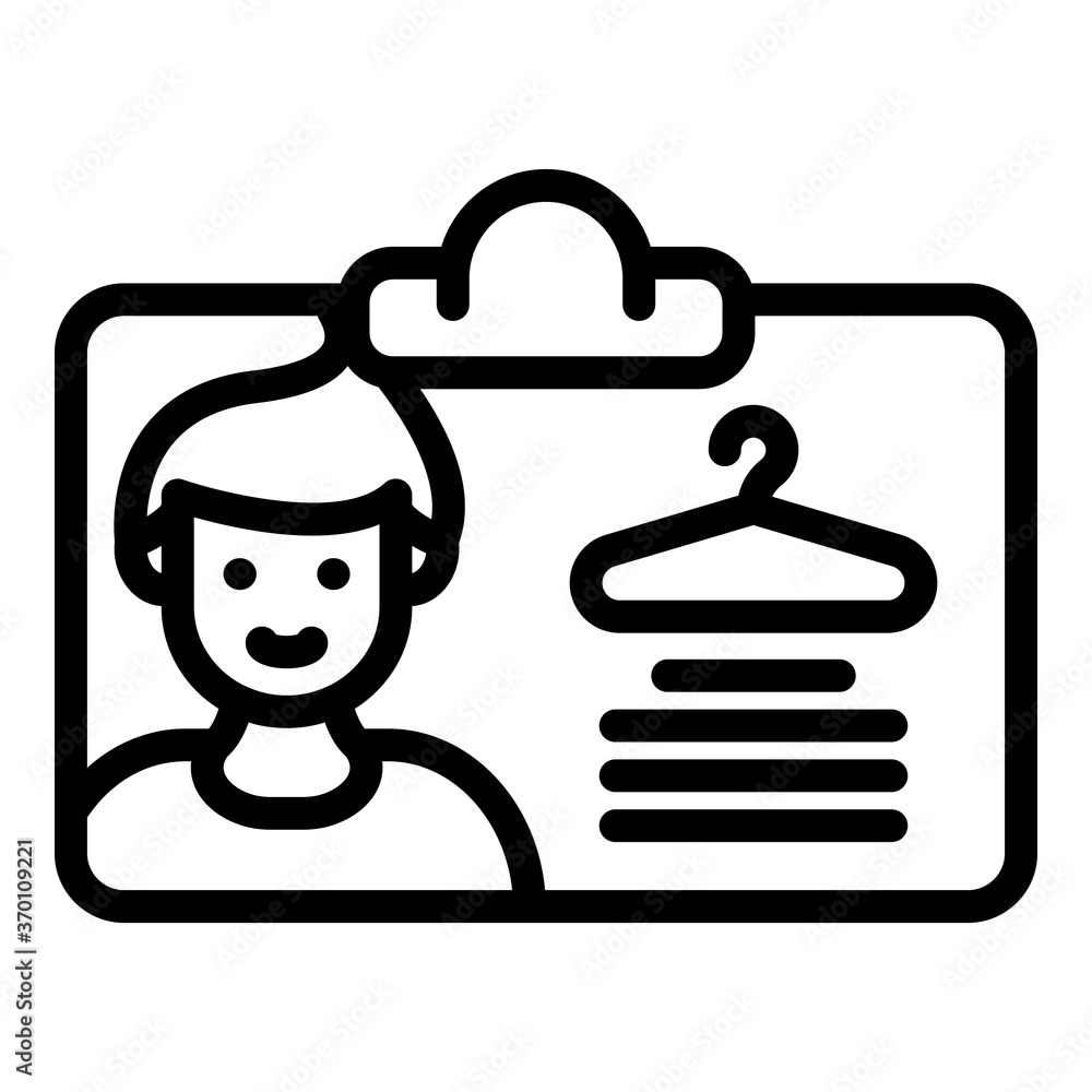 Poster laundry worker badge icon. outline laundry worker badge vector icon for web design isolated on white