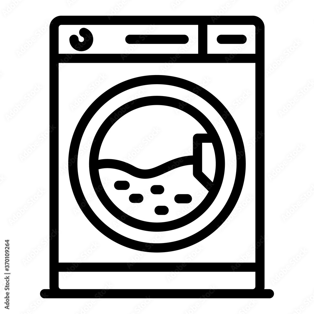 Poster laundry machine icon. outline laundry machine vector icon for web design isolated on white backgroun
