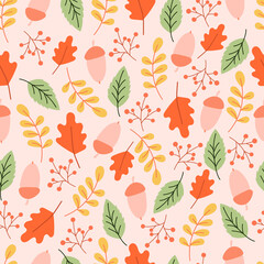 Obraz premium Autumn background with leaves.
