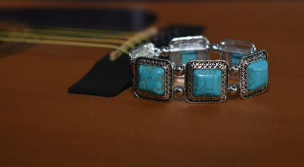 Silver opal ring Lay on the floor