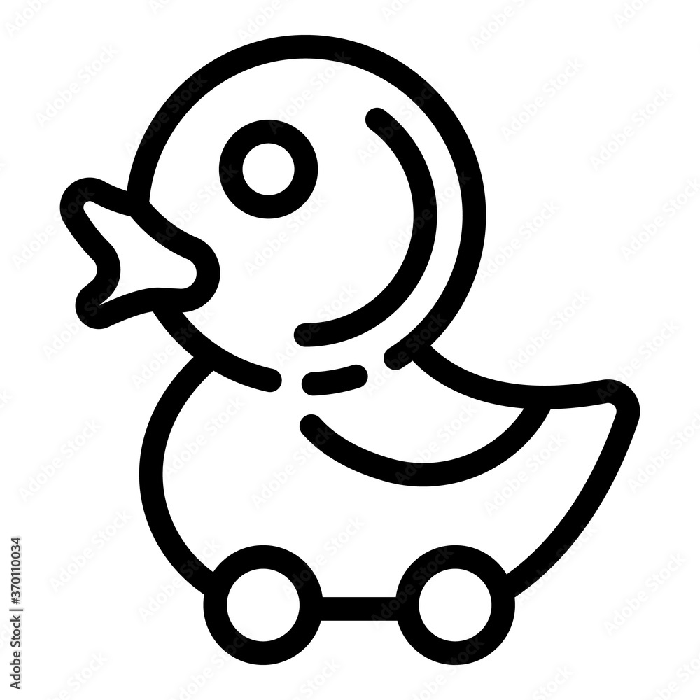 Aufkleber bath duck icon. outline bath duck vector icon for web design isolated on white background