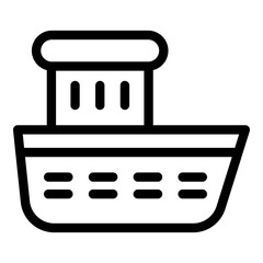 Bath boat toy icon. Outline bath boat toy vector icon for web design isolated on white background