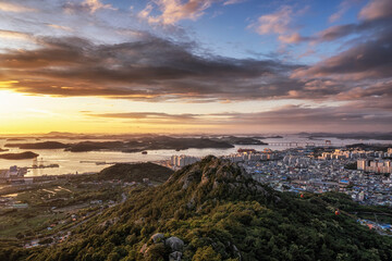 Yudalsan mountain sunset