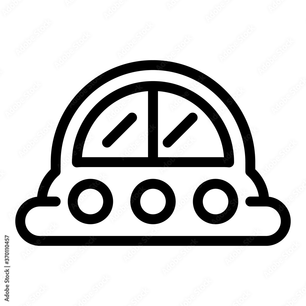 Poster spaceship toy icon. outline spaceship toy vector icon for web design isolated on white background
