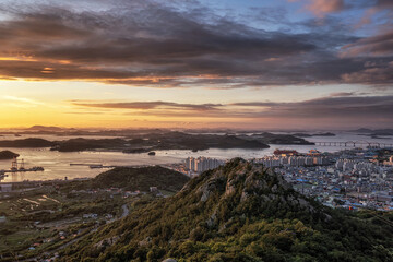 Yudalsan mountain sunset