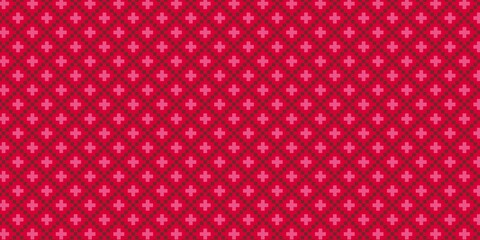 互い違いに配置された十字形の繰り返しによる幾何学パターン