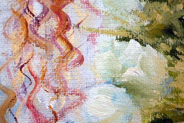 Fototapeta premium the painting is painted on canvas with oil paints background for creative design