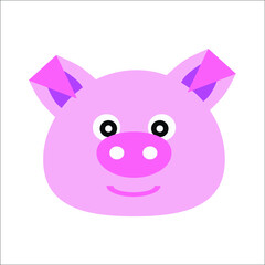 animals face drawing in cartoon vector