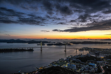 Mokpo Bridge after Sunset