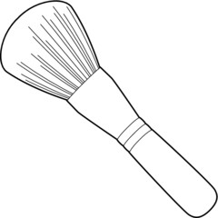 A makeup brush