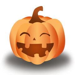 Happy Halloween on white background , 3D illustration