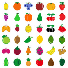fruit icon vector symbol isolated illustration white background
