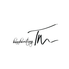 tm initial letter handwriting and signature logo