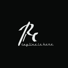 Re initial letter handwriting and signature logo