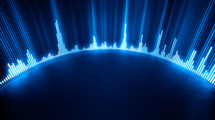 Music equalizer sound wave abstract background.