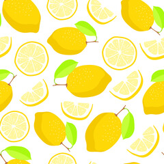 seamless pattern with lemon. vector illustration