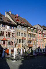 Fachwerkhäuser in der Altstadt, Stein am Rhein, Kanton Schaffhausen, Schweiz