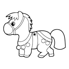 vector illustration of a horse