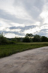 Country side with a cloudy sky AM