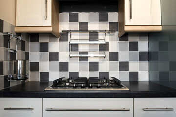 Modern kitchen gas hob
