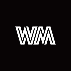 WM monogram logo with abstract line