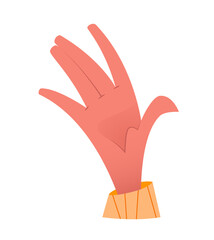 Open hand icon on white background. Vector illustration.
