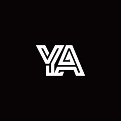 YA monogram logo with abstract line