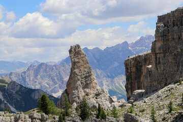 Fototapeta na wymiar Dolomites Mountain Range Italy