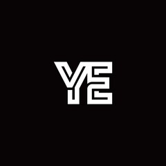 YE monogram logo with abstract line