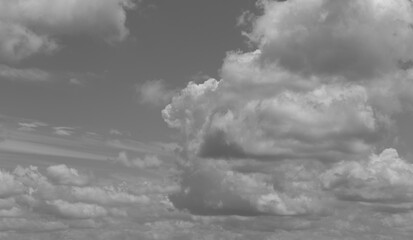 dark gray dramatic sky with large clouds