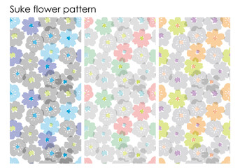 Seem less floral pattern 花柄