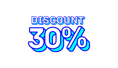 30 percent discount line modern template sign banner vector eps