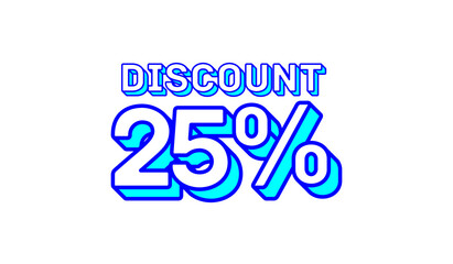25 percent discount line modern template sign banner vector eps
