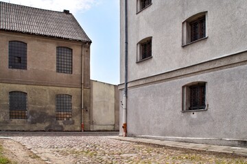 Fototapeta na wymiar former industrial buildings in Włocławek, Poland