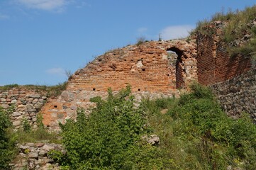 ruins of the medieval castle Bobrowniki in Poland