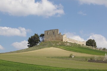 Fototapeta na wymiar Gravina di Puglia. Bari. Resti del Castello Federiciano