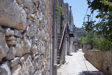 Chios island Pyrgi village outdoors, indoors