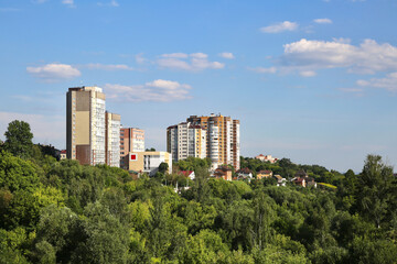 City landscape on a summer sunny day.