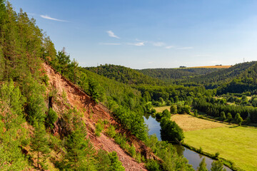 Blick über das Elstertal in Wünschendorf, Thüringen
