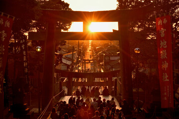 宮地嶽神社の光の道