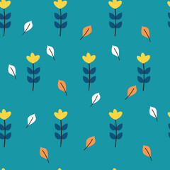 Seamless pattern cute little flower. for fabric print and wallpaper for kids