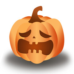 Happy Halloween on white background , 3D illustration