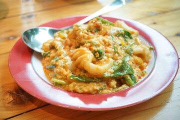 Stir Fried Squid with Curry Powder (Thai food)