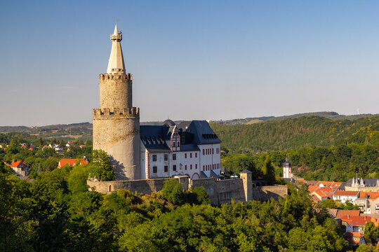 Blick zur Osterburg Weida, Th&uuml;ringen